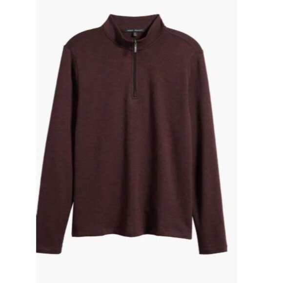 Robert Barakett Mens Wine Crestwood Half Zip Knit Pullover Shirt Sz XXL New - Picture 5 of 10